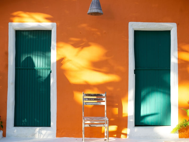 CASA LARANJA COM VERDE