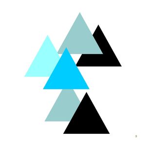 TRIÂNGULOS ABSTRATO 106 AZUL Q