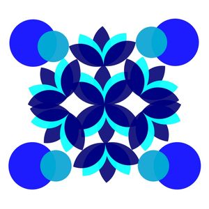 FLORES MINIMALISTA AZUL