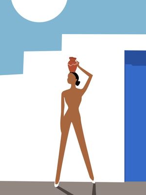 GREECE SERRIES _WOMAN WITH CLAY POT
