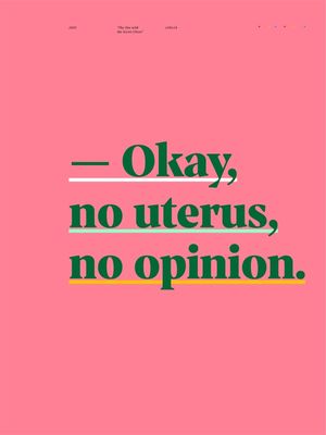 FRIENDS - NO UTERUS, NO OPINION