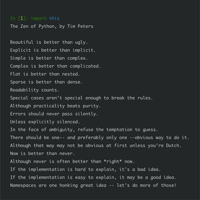 THE ZEN OF PYTHON