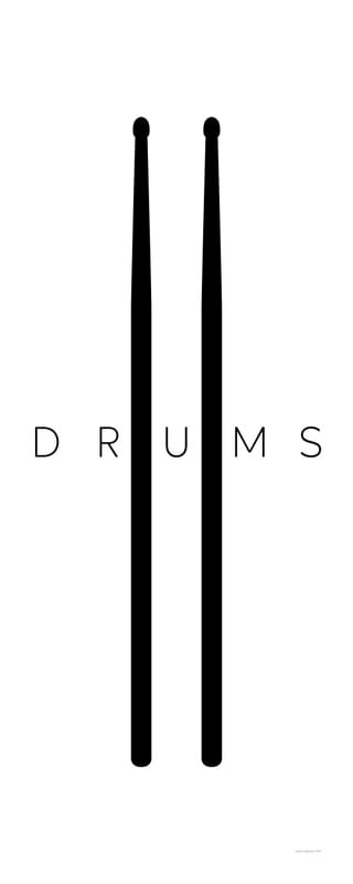 INSTRUMENTO BATERIA FUNDO BRANCO