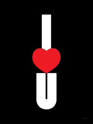 I LOVE U FUNDO PRETO