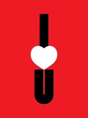 I LOVE U FUNDO VERMELHO