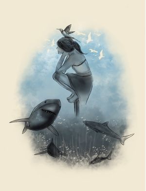 GAROTA NO OCEANO