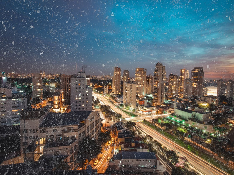 VISTA AÉREA NOTURNA DA 23 DE MAIO