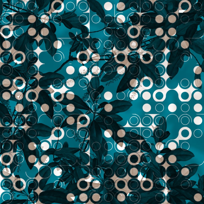 LEAFS WITH BLUE CIRCLES