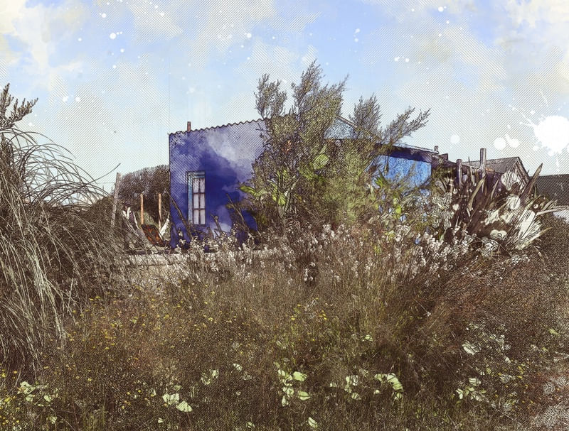 CASA AZUL EM VALIZAS, URUGUAY