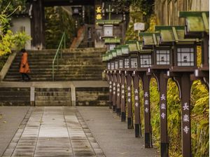 LANTERNAS JAPONESAS E A MULHER DE LARANJA