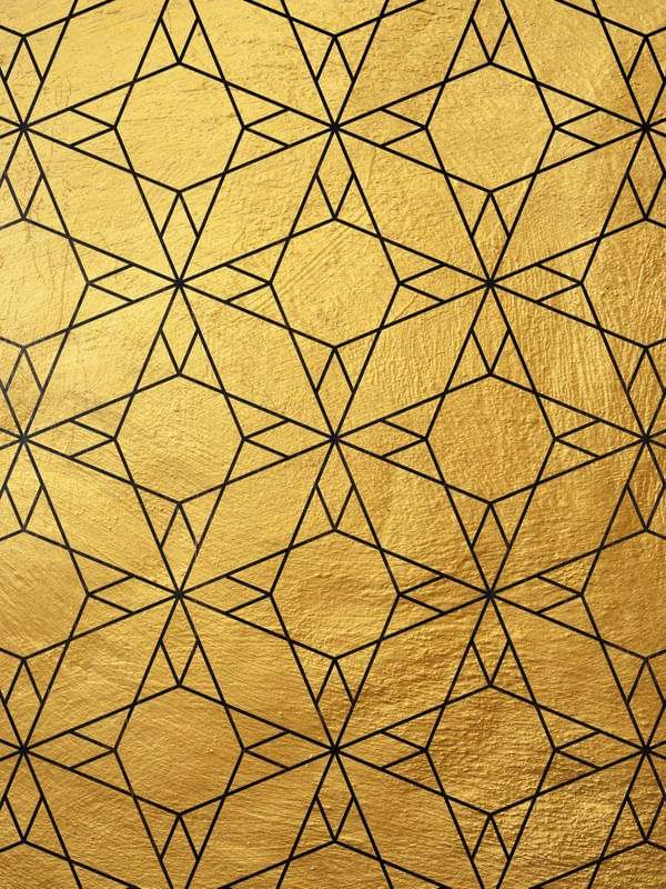 MOSAICO ESTRELAS DOURADAS