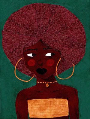 RETRATO COM CABELO BLACK POWER