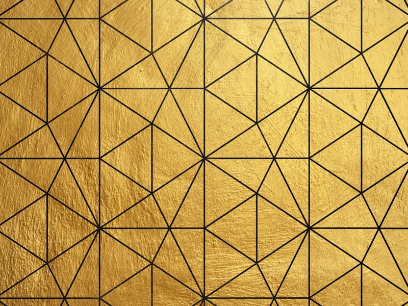 ABSTRATO COM TRIÂNGULOS DOURADOS