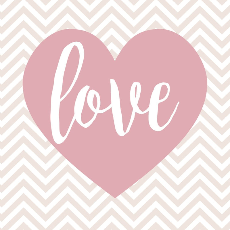 CHEVRON CORAÇÃO E LOVE
