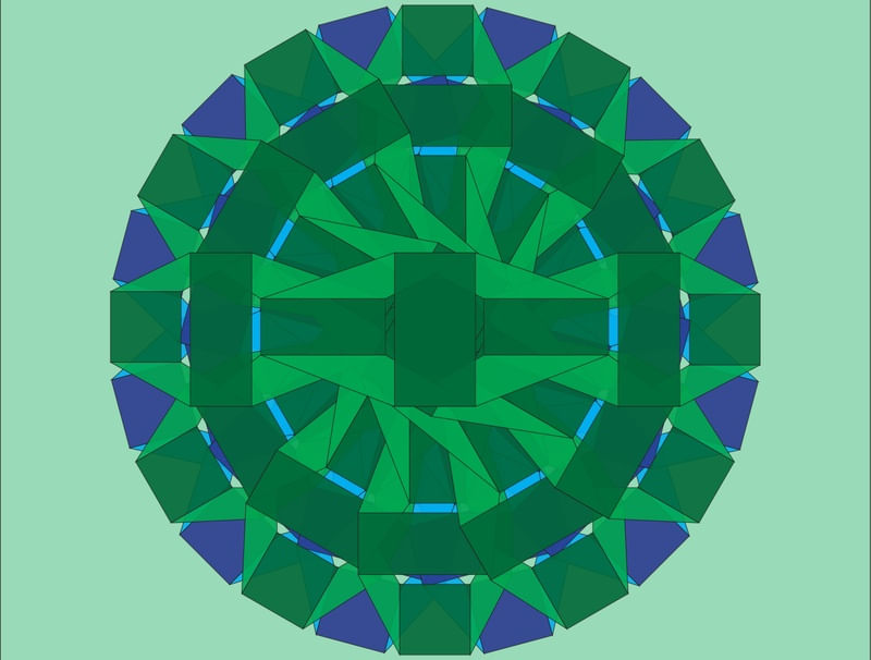 MANDALA VERDE E AZUL