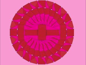 MANDALA VERMELHA E ROSA