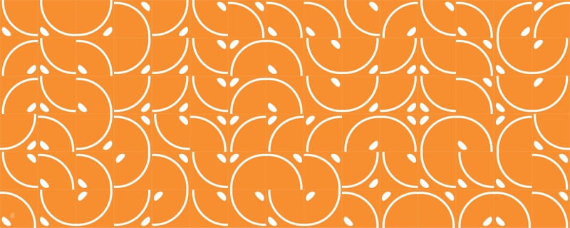 AZULEJO CURVA E PINGO LARANJA E BRANCO