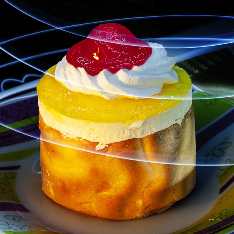 BOLINHO EM LIGHT PAINTING - QUADRADA