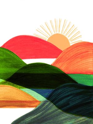 SIMPLE SUNSET 2, MINIMALISTA POR DO SOL PANORAMA