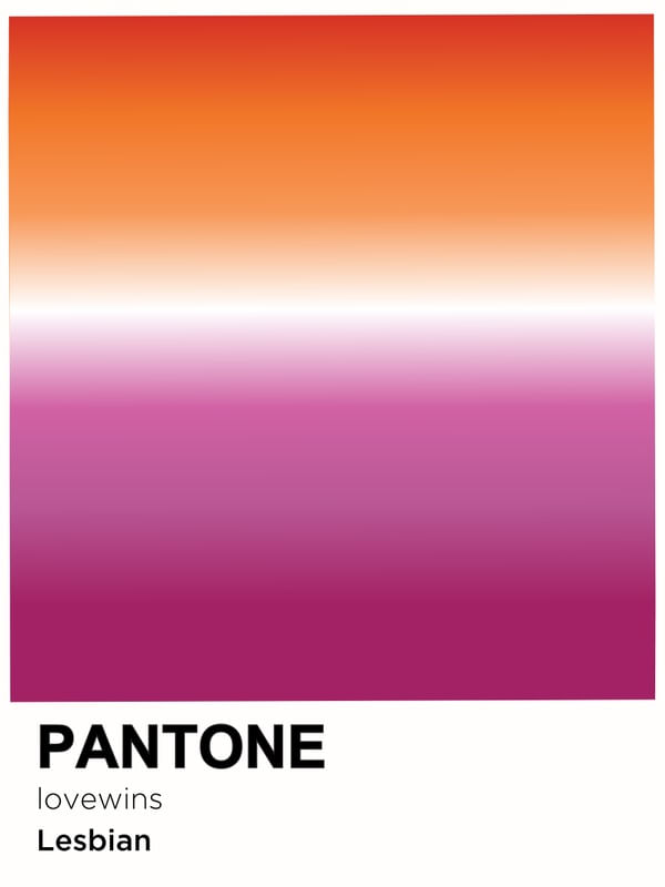 PRIDE LESBIAN PANTONE
