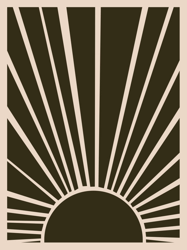 BLACK BOHEMIAN HALF SUN