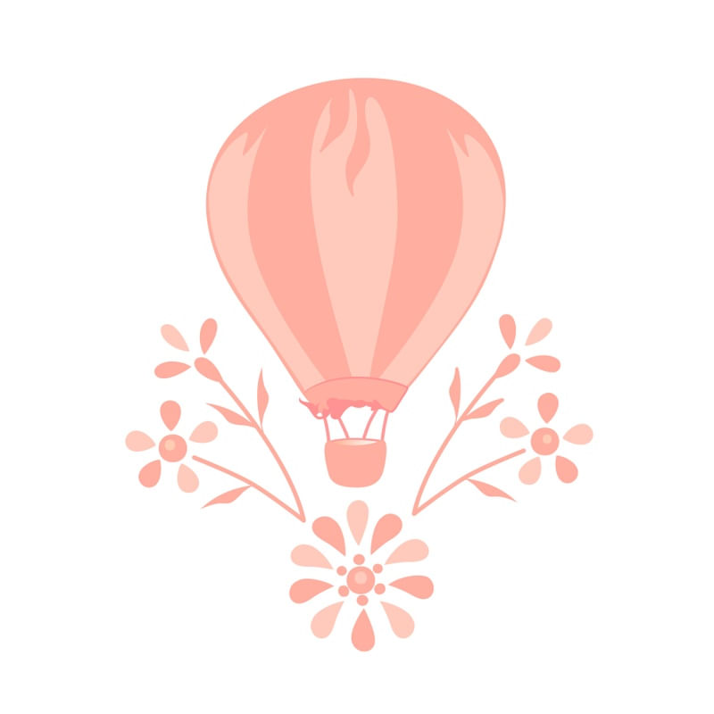 BALÃO E FLORES