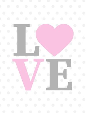 LOVE CORAÇÃO ROSA