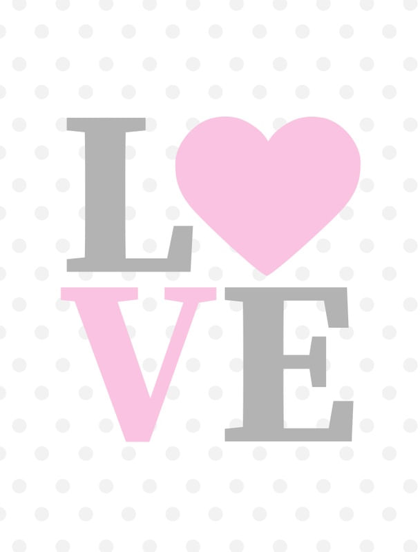 LOVE CORAÇÃO ROSA