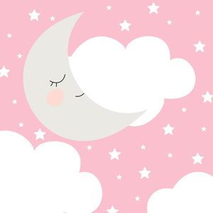 LUA, ESTRELAS E NUVENS - ROSA
