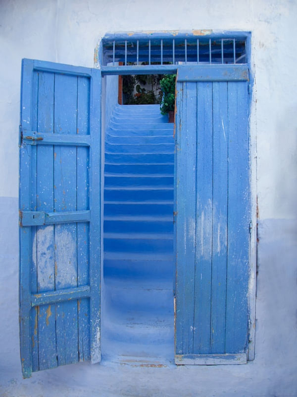 PUERTA AZUL NO MARROCOS