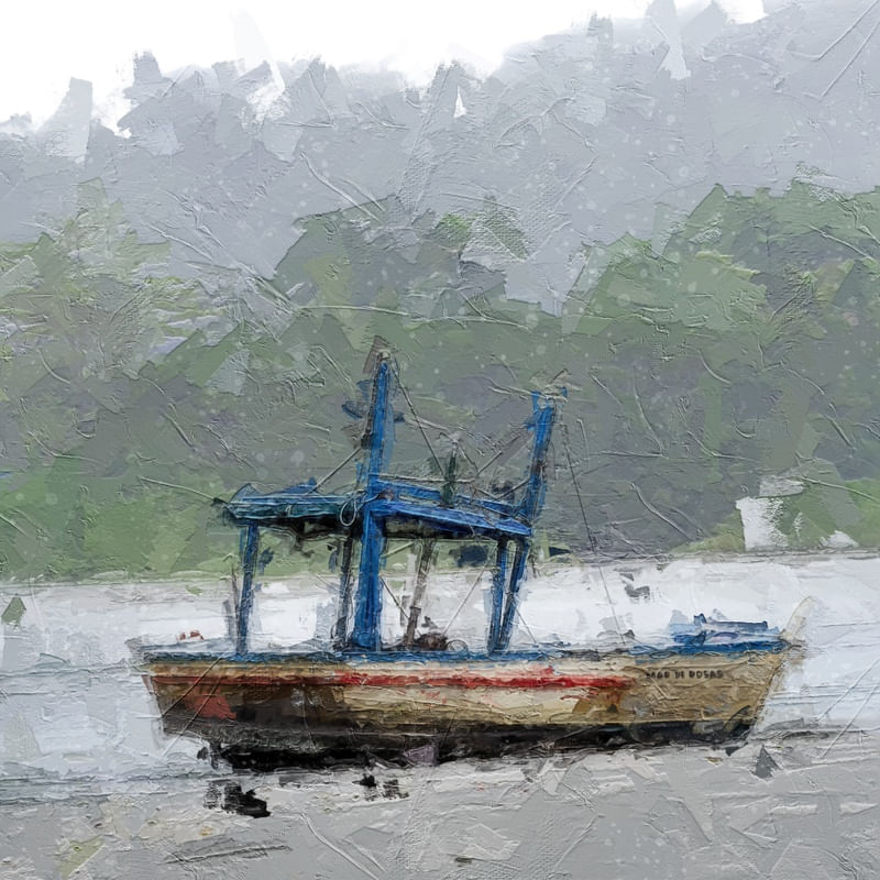 MAR DE ROSAS (FOTO-PINTURA QUADRADA)