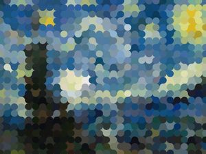 NOITE ESTRELADA VAN GOGH FORMAS SINUOSAS