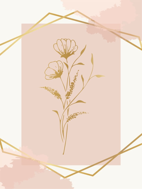 FLOR ROSA E DOURADO