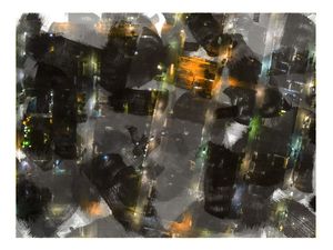 STREET AT NIGHT ABSTRATO