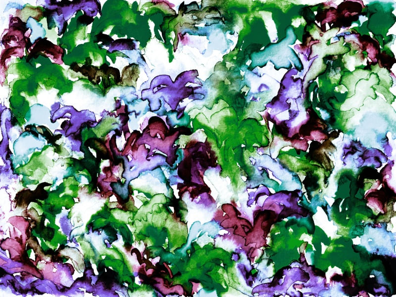 SUMMER SYMPHONY 3, FLORAIS ABSTRATO AGUARELA PINUTRA