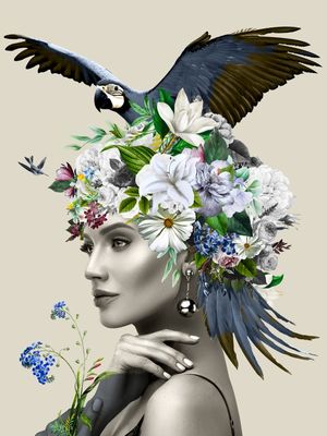 MULHER EM FLORES VI