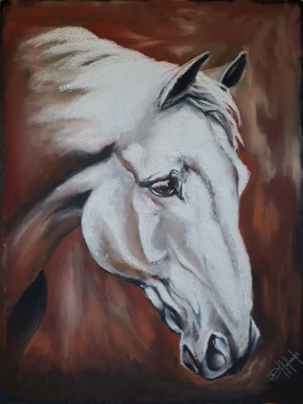CAVALO EM PASTEL SECO