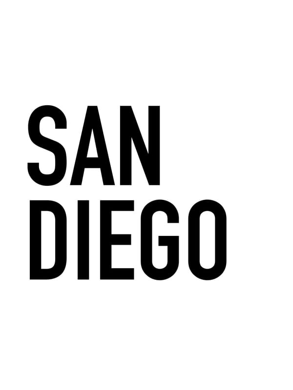 TIPOGRAFIA SAN DIEGO