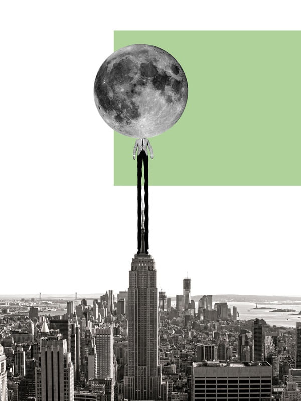 NEW YORK, THE MOON BOY AND THE GREEN SKY