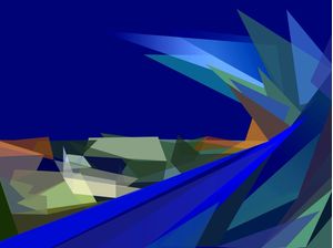 GEOMETRIC BLUE OCEAN