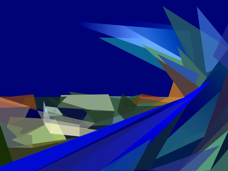 GEOMETRIC BLUE OCEAN