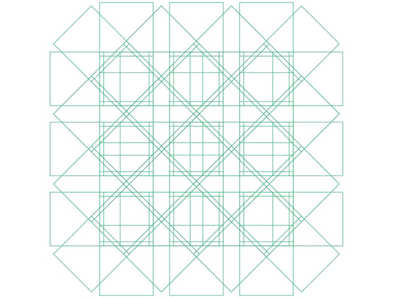 TRAMA DE QUADRADOS