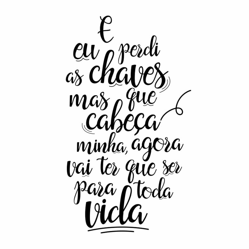 E EU PERDI AS CHAVES FORMATO QUADRADO