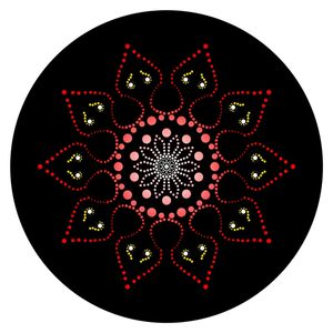 MANDALA ESTRELA VERMELHA