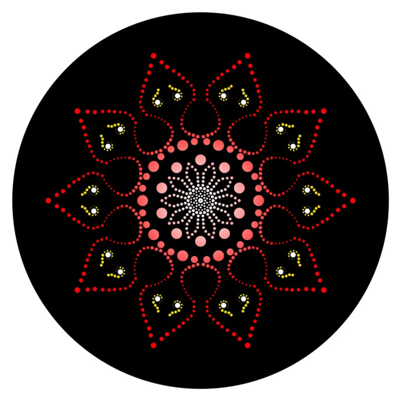 MANDALA ESTRELA VERMELHA