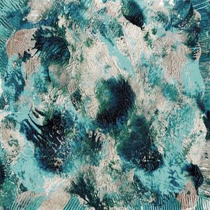 UNDERWATER 2 TEAL GREEN, ABSTRATO ELEGANTE OCEANO PINTURA