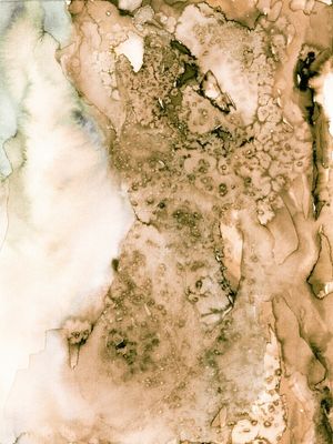 RIPPLE EFFECT 6, TAUPE BEGE ABSTRATO PINTURA