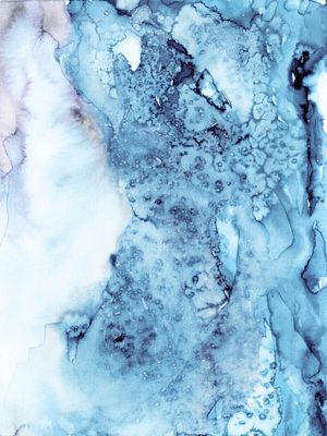 RIPPLE EFFECT 3, AZUL LAVANDA ABSTRATO PINTURA