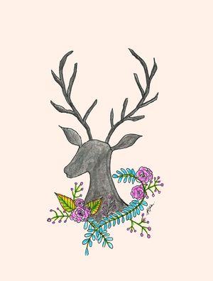 FLORAL DEER