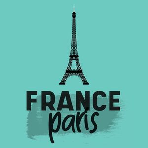 FRANCE PARIS EIFFEL AZUL CIANO